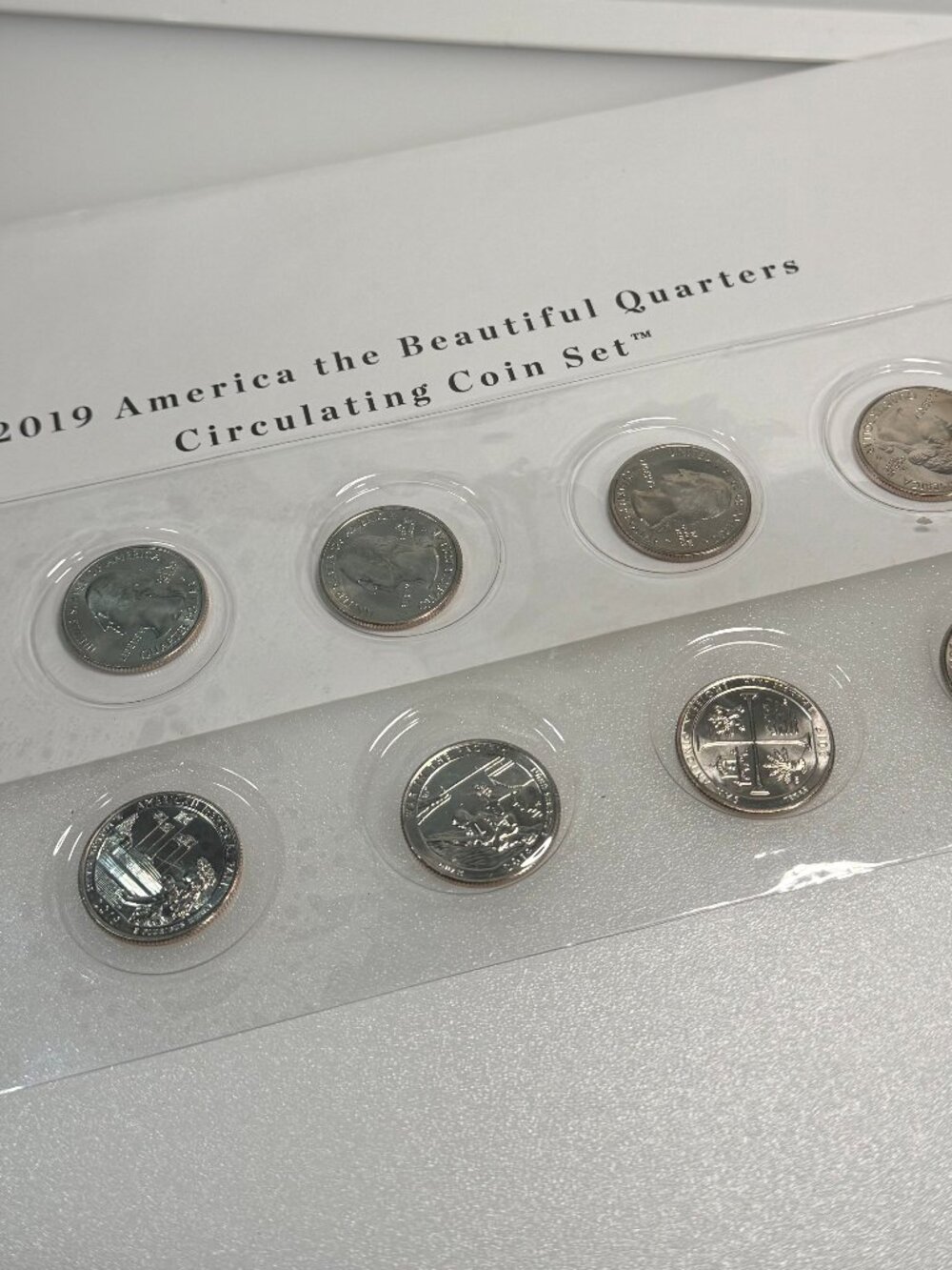 2019 U.S. Mint America the Beautiful Circulating Coin Set Quarters P & D UNC